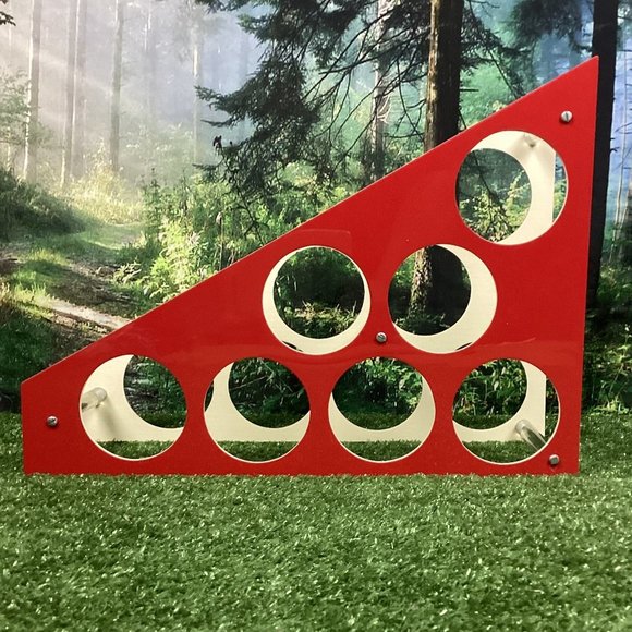 Vintage Wine Rack Red Mid Century Atomic